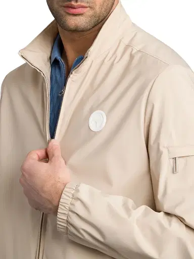 Stefano Ricci Men's Windbreaker Jacket with Zip Closure - Beige - Size 52 | Thumbnail 4 Stefano Ricci Men's Windbreaker Jacket with Zip Closure - Beige - Size 52 | Thumbnail 4