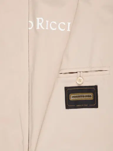 Stefano Ricci Men's Windbreaker Jacket with Zip Closure - Beige - Size 52 | Thumbnail 6 Stefano Ricci Men's Windbreaker Jacket with Zip Closure - Beige - Size 52 | Thumbnail 6