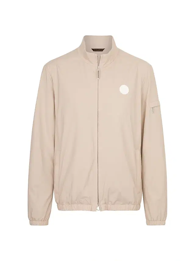 Stefano Ricci Men's Windbreaker Jacket with Zip Closure - Beige