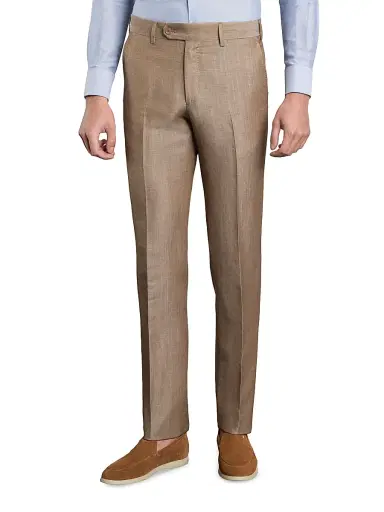 Stefano Ricci Men's Linen & Wool Slim-Fit Trousers | Thumbnail 2
