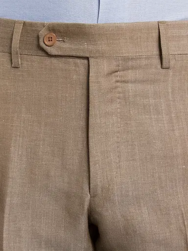 Stefano Ricci Men's Linen & Wool Slim-Fit Trousers | Thumbnail 4