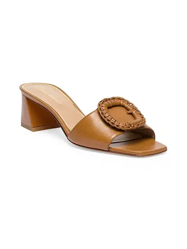 Santoni Women's Corolle Leather Buckle Mules - Brown - Size 10.5 | Thumbnail 2 Santoni Women's Corolle Leather Buckle Mules - Brown - Size 10.5 | Thumbnail 2