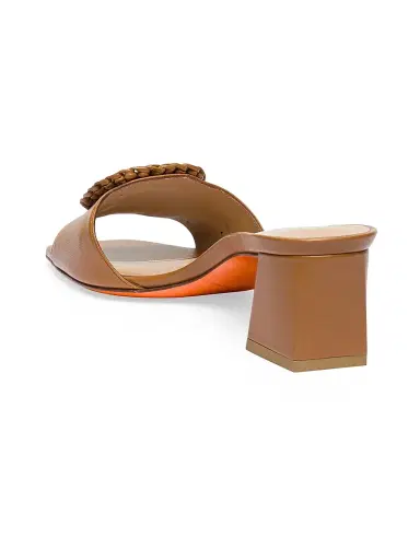 Santoni Women's Corolle Leather Buckle Mules - Brown - Size 10.5 | Thumbnail 6 Santoni Women's Corolle Leather Buckle Mules - Brown - Size 10.5 | Thumbnail 6