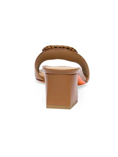 Santoni Women's Corolle Leather Buckle Mules - Brown - Size 10.5 | Thumbnail 7 Santoni Women's Corolle Leather Buckle Mules - Brown - Size 10.5 | Thumbnail 7