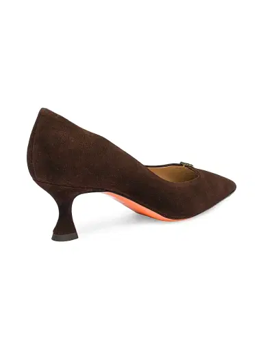 Santoni Women's Sabine 55MM Suede Pumps - Brown - Size 11.5 | Thumbnail 8