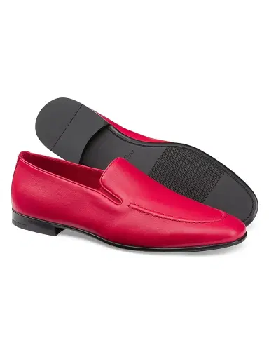 Stefano Ricci Men's Calfskin Leather Loafers - Bright Red - Size 11 | Thumbnail 2 Stefano Ricci Men's Calfskin Leather Loafers - Bright Red - Size 11 | Thumbnail 2
