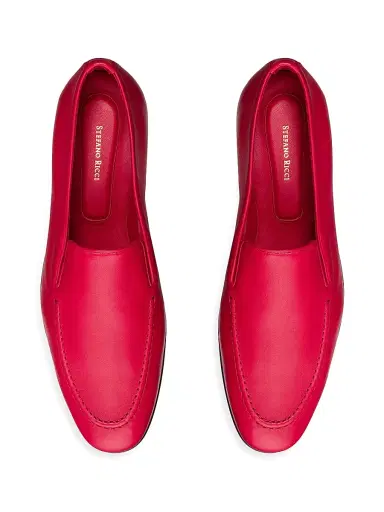 Stefano Ricci Men's Calfskin Leather Loafers - Bright Red - Size 11 | Thumbnail 4 Stefano Ricci Men's Calfskin Leather Loafers - Bright Red - Size 11 | Thumbnail 4