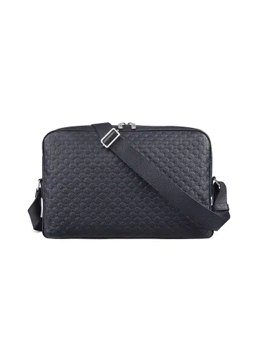 Stefano Ricci Men's Handmade Calfskin Leather Messenger Bag - Dark Blue | Thumbnail 3 Stefano Ricci Men's Handmade Calfskin Leather Messenger Bag - Dark Blue | Thumbnail 3