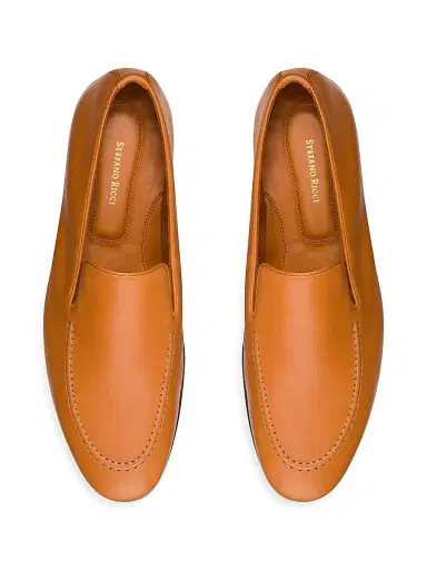 Stefano Ricci Men's Calfskin Leather Loafers - Medium Brown - Size 11.5 | Thumbnail 4 Stefano Ricci Men's Calfskin Leather Loafers - Medium Brown - Size 11.5 | Thumbnail 4