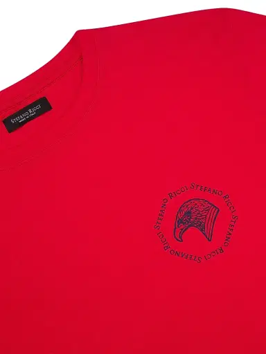 Stefano Ricci Men's Crewneck T-Shirt - Red | Thumbnail 2