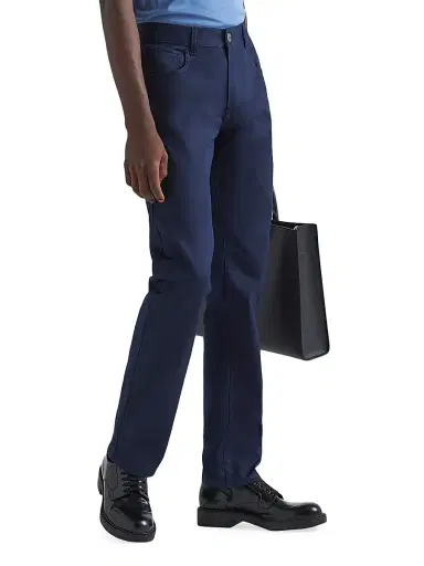 Prada Men's Five-Pocket Stretch Drill Jeans - Blue - Size 32 | Thumbnail 2 Prada Men's Five-Pocket Stretch Drill Jeans - Blue - Size 32 | Thumbnail 2