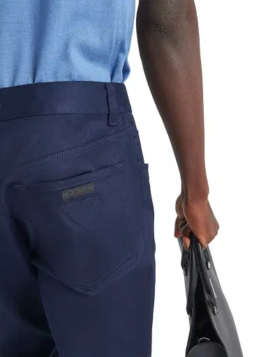 Prada Men's Five-Pocket Stretch Drill Jeans - Blue - Size 32 | Thumbnail 4 Prada Men's Five-Pocket Stretch Drill Jeans - Blue - Size 32 | Thumbnail 4