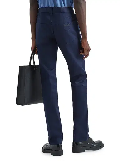 Prada Men's Five-Pocket Stretch Drill Jeans - Blue - Size 32 | Thumbnail 5 Prada Men's Five-Pocket Stretch Drill Jeans - Blue - Size 32 | Thumbnail 5