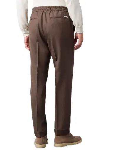 Stefano Ricci Men's Modern Tailored Sport Trousers - Brown - Size 40 | Thumbnail 3
