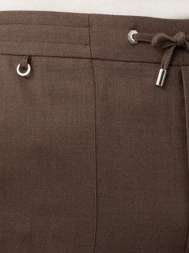 Stefano Ricci Men's Modern Tailored Sport Trousers - Brown - Size 40 | Thumbnail 4