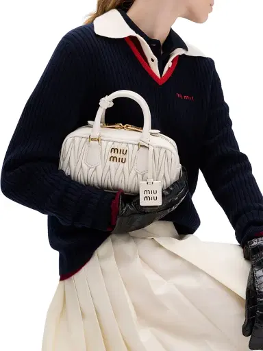 Miu Miu Women's Arcadie Matelassé Nappa Leather Top Handle Bag | Thumbnail 2 Miu Miu Women's Arcadie Matelassé Nappa Leather Top Handle Bag | Thumbnail 2
