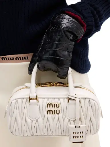 Miu Miu Women's Arcadie Matelassé Nappa Leather Top Handle Bag | Thumbnail 3 Miu Miu Women's Arcadie Matelassé Nappa Leather Top Handle Bag | Thumbnail 3