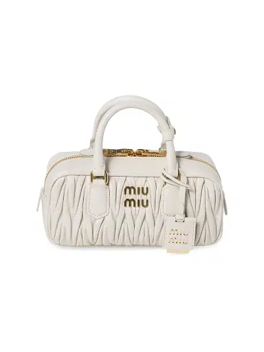 Miu Miu Women's Arcadie Matelassé Nappa Leather Top Handle Bag | Thumbnail 1 Miu Miu Women's Arcadie Matelassé Nappa Leather Top Handle Bag | Thumbnail 1