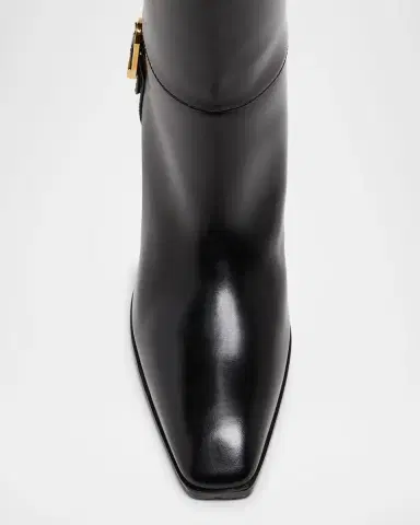 Saint Laurent Julia 75 Knee-High Leather Boots | Thumbnail 5 Saint Laurent Julia 75 Knee-High Leather Boots | Thumbnail 5