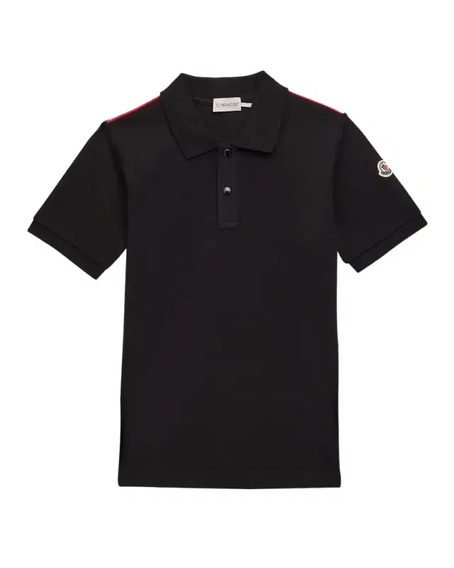 Moncler Boy 's Tri-Stripe Pique Polo Shirt