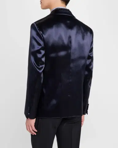 Giorgio Armani Men's Soho Rhinestone-Trim Tuxedo Jacket | Thumbnail 3 Giorgio Armani Men's Soho Rhinestone-Trim Tuxedo Jacket | Thumbnail 3