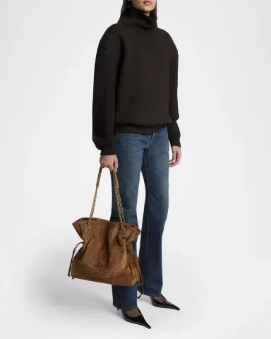 Saint Laurent Jamie 4.3 Medium Drawstring Suede Shoulder Bag | Thumbnail 6 Saint Laurent Jamie 4.3 Medium Drawstring Suede Shoulder Bag | Thumbnail 6