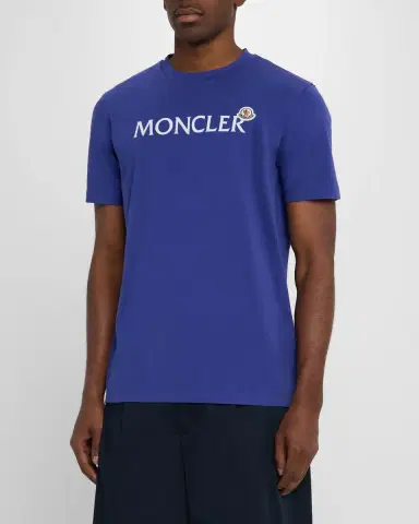 Moncler Men's Flocked Logo T-Shirt | Thumbnail 4