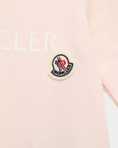 Moncler Girl's Logo-Print Coverall, Size Newborn-12M | Thumbnail 3 Moncler Girl's Logo-Print Coverall, Size Newborn-12M | Thumbnail 3