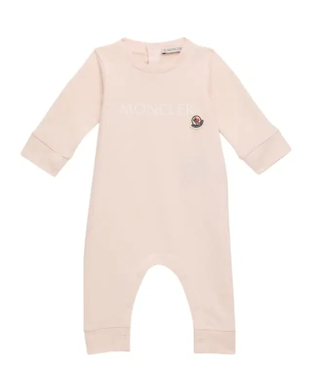 Moncler Girl 's Logo-Print Coverall, Size Newborn-12M