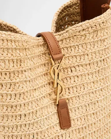 Saint Laurent Le 5 A 7 Small Shoulder Bag in Raffia and Leather | Thumbnail 6 Saint Laurent Le 5 A 7 Small Shoulder Bag in Raffia and Leather | Thumbnail 6