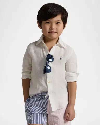 Polo Ralph Lauren Little Boy's & Boy's Linen Shirt | Thumbnail 3