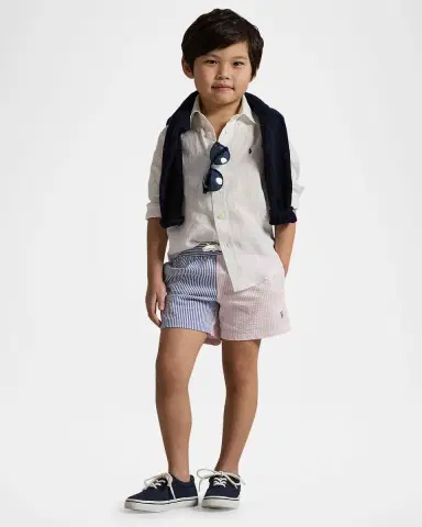 Polo Ralph Lauren Little Boy's & Boy's Linen Shirt | Thumbnail 4