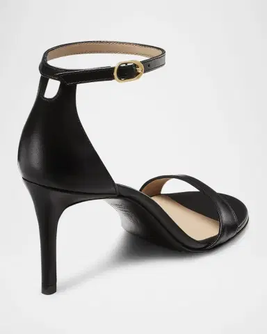 Stuart Weitzman Nudist Leather Ankle-Strap Sandals | Thumbnail 3
