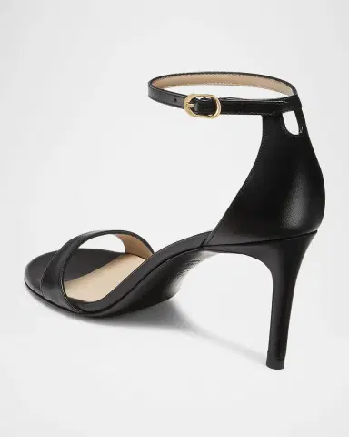 Stuart Weitzman Nudist Leather Ankle-Strap Sandals | Thumbnail 4