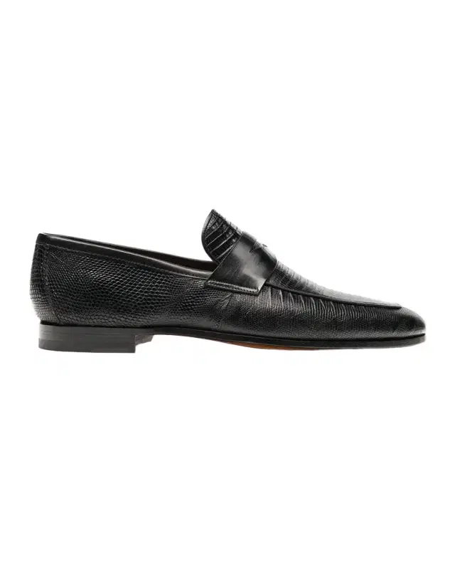 Magnanni Men 's Vincente Lizard Penny Loafers