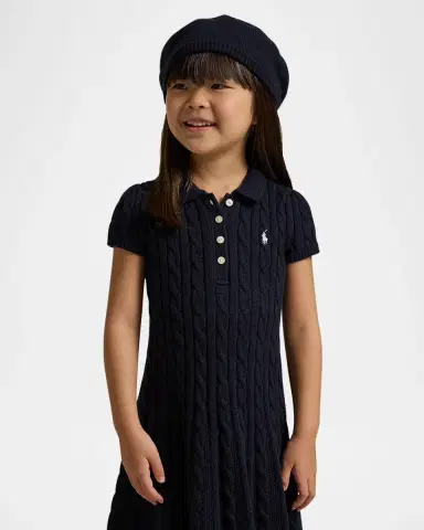 Polo Ralph Lauren Girl's Cable Knit Sweater Dress | Thumbnail 4