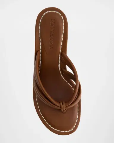 Bernardo Miami Kitten-Heel Leather Mule Sandals | Thumbnail 3 Bernardo Miami Kitten-Heel Leather Mule Sandals | Thumbnail 3