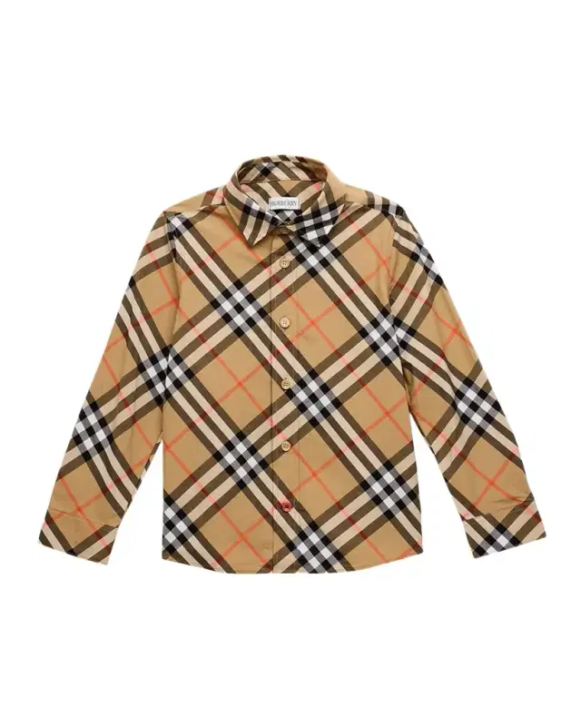 Burberry Boy 's Owen Check-Print Shirt, Size 3-14