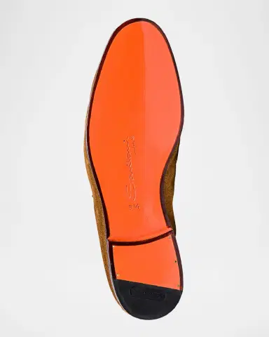 Santoni Men's Carlos Suede Penny Loafers | Thumbnail 6
