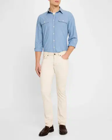 Ralph Lauren Purple Label Washed Chambray Shirt | Thumbnail 2 Ralph Lauren Purple Label Washed Chambray Shirt | Thumbnail 2