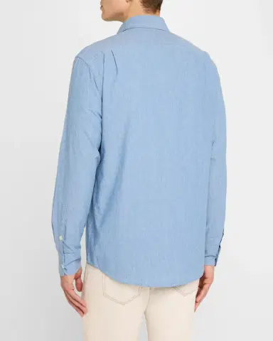 Ralph Lauren Purple Label Washed Chambray Shirt | Thumbnail 3 Ralph Lauren Purple Label Washed Chambray Shirt | Thumbnail 3