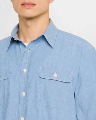 Ralph Lauren Purple Label Washed Chambray Shirt | Thumbnail 5 Ralph Lauren Purple Label Washed Chambray Shirt | Thumbnail 5