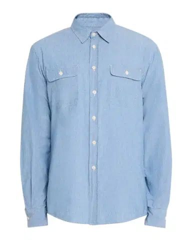 Ralph Lauren Purple Label Washed Chambray Shirt | Thumbnail 1 Ralph Lauren Purple Label Washed Chambray Shirt | Thumbnail 1