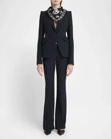 Alexander McQueen Classic Skull Silk Scarf | Thumbnail 2 Alexander McQueen Classic Skull Silk Scarf | Thumbnail 2