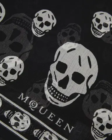 Alexander McQueen Classic Skull Silk Scarf | Thumbnail 3 Alexander McQueen Classic Skull Silk Scarf | Thumbnail 3