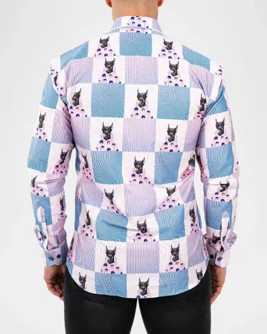 Maceoo Men's Fibonacci Snoop Check Sport Shirt | Thumbnail 2