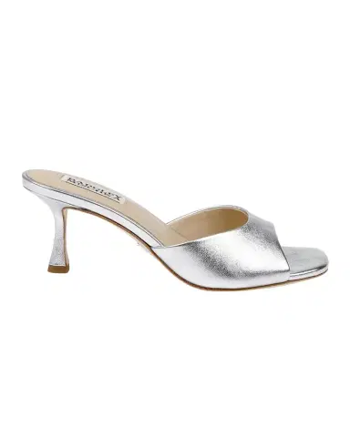 Badgley Mischka Draya Leather Kitten-Heel Mules | Thumbnail 1