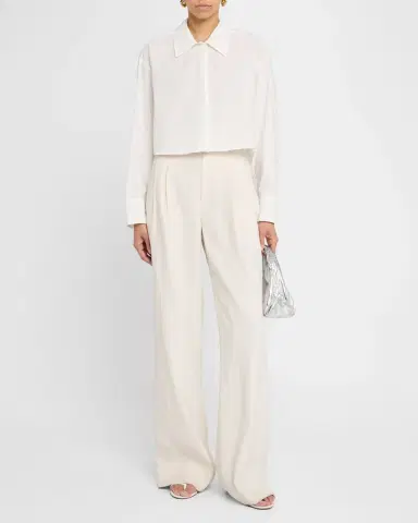 A.L.C. Maude Cropped Button-Front Top | Thumbnail 2
