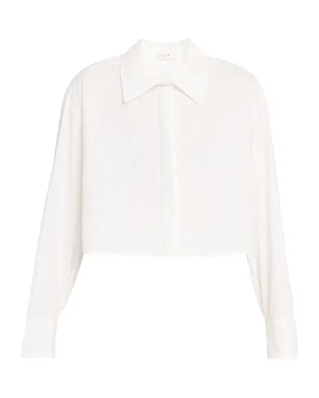 Maude Cropped Button-Front Top