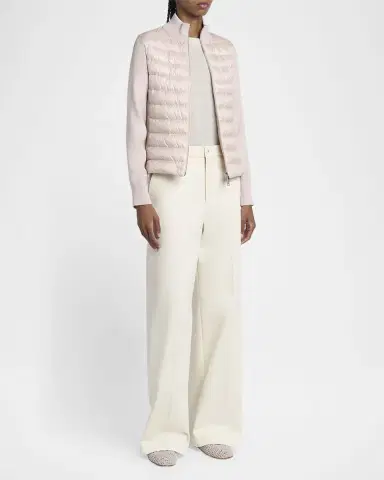 Moncler Padded Wool Cardigan | Thumbnail 2 Moncler Padded Wool Cardigan | Thumbnail 2